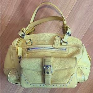 Coach Yellow Leather Satchel w/wallet